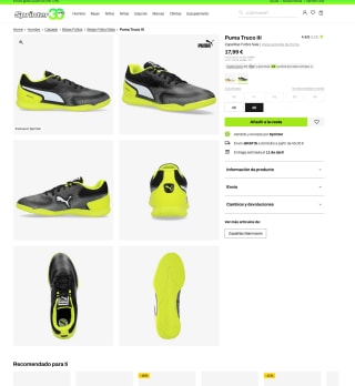 Zapatillas PUMA FUTBOL SALA 43444546 por solo 17,99€