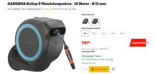 GARDENA Rollup S Wandslangenbox - 15 Meter - voor €75,99 bij Bol