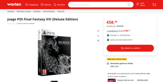 PS5 Final Fantasy XVI Deluxe por 58,99€