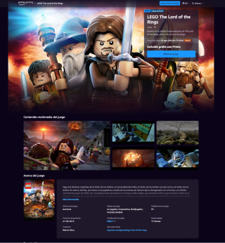 Juego LEGO The Lord of the Rings Gratis con Prime
