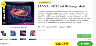 Lego Art Het Melkwegstelsel (31212) voor €126,95 bij Proshop