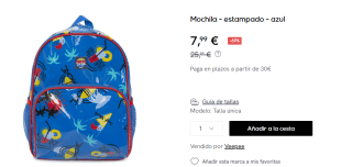 Mochila con estampado Tuc Tuc por 7.99€