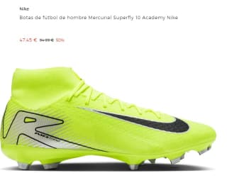 Botas de fútbol de hombre Mercurial Superfly 10 Academy Nike por 47.45€