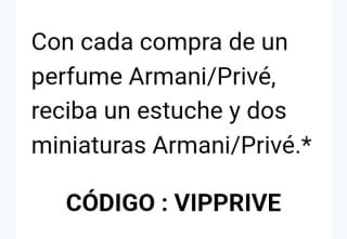 Regalo con compras en Armani.