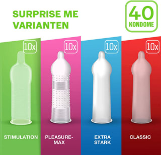 40 Preservativos Durex Surprise Me variados por 14,40€ en Amazon