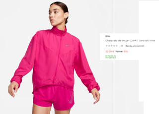 Chaqueta de mujer Dri-FIT Swoosh Nike por 39.99€