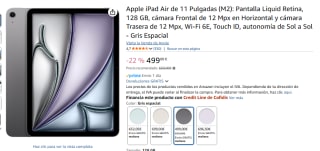 Apple iPad Air 11" (2024) M2, Wi-Fi 128GB por 499€