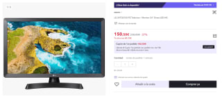 Televisor LG 24TQ510S-PZ 23.6" LED HD Ready Smart TV por 150.5€ (Cuenta Nueva 138.5€)