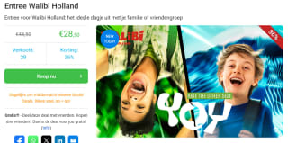 Entree tickets voor Walibi Holland voor €28,50 via Social deal