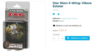 Star Wars X-Wing: Víbora Estelar por 3€
