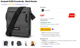 Eastpak FLEX Crossbody - Black Denim voor €22,91 bij Bol.