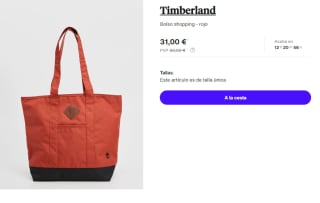 Bolso shopping Timberland por 31€