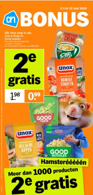 Albert Heijn Hamsterweken veel producten de 2e gratis