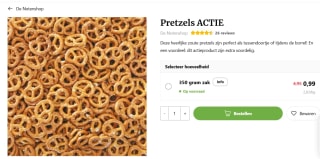 350 Gr. Zoute pretzels voor €0,99 in De Notenshop