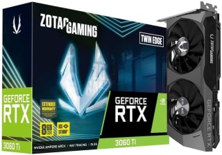 Zotac Gaming GeForce RTX 3060 Ti Twin Edge LHR NVIDIA 8 GB voor €307,10 bij Amazon