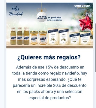 -20% en seleccionados y -15% en todo l9 demás en Consorcio
