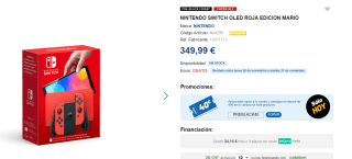 Consola Nintendo Switch Sports Pack por 259,98€ y la OLED por 309,99€