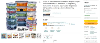 Juego 24 Tuppers Recipientes por $418 | Cupón Amazon