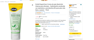 Crema Expertcare nutricion intensa Dr Scholl por 3,92€