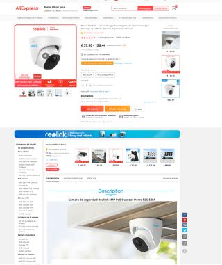 Cámara Reolink RLC-520A de seguridad inteligente con visión nocturna por 59€