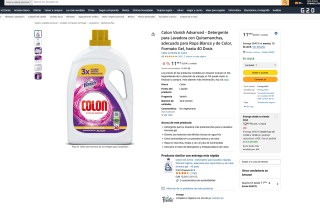 Detergente Colon Vanish Advanced con Quitamanchas Ropa Blanca y de Color por 11,99€