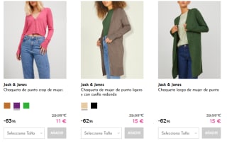 Oferta hasta 90% descuento en ropa Jack&Jones