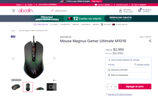 Mouse Magnus Gamer Ultimate M1019 por $2.990