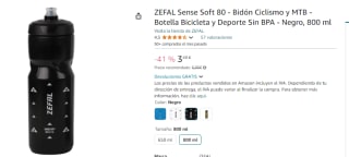Bidón Ciclismo y MTB ZEFAL Sense Soft 800ml por 3,49€