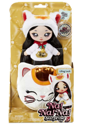 Muñeca con bolso pompón Set 2 en 1 Glam Series Liling Luck (Gato de la suerte) Na! Na! Na! Surprise por 15€