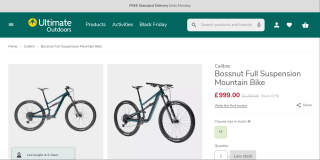 Calibre Bossnut Full Suspension Mountain Bike - £999