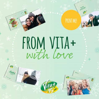 5 foto's laten printen en sturen ze op.