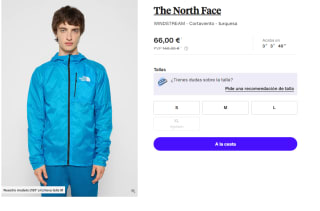 Chaqueta de Hombre The North Face Windstream Shell por 66€