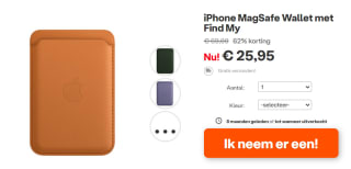Apple Leren kaarthouder met MagSafe voor iPhone voor €25,95 bij Ibood