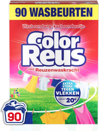 Color Reus Waspoeder Wasmiddel - Voordeelverpakking - 90 wasbeurten voor €20,89 bij Bol.com