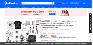 Presse à chaud 8 en 1 Mecpow MP3881 à 229,99€