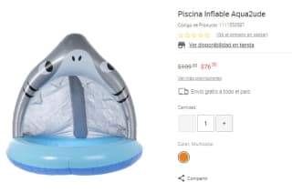 Alberca inflable Aqua2ude por $76.30 en Liverpool