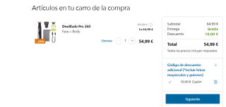 Philips OneBlade Pro 360 Auténtico Barbero, afeitadora y recortadora eléctrica facial y corporal por 54,99€