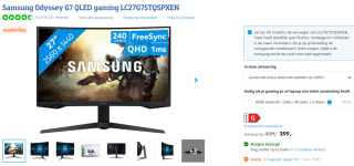 Samsung Odyssey G7 LC27G75TQSRXEN - LED-Monitor voor €399 bij Coolblue