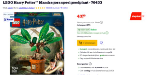 LEGO Harry Potter 76433 Madragora Set voor €43,99 bij Bol