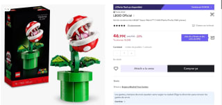 Set lego Super Mario Planta Piraña por 46,99€ (36,99€ usuario nuevo)
