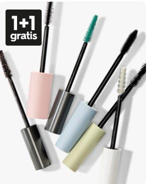 1+1 gratis op alle mascara bij HEMA