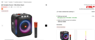 JBL PartyBox Encore Essential met Microfoon voor €195,20 bij de Mediamarkt