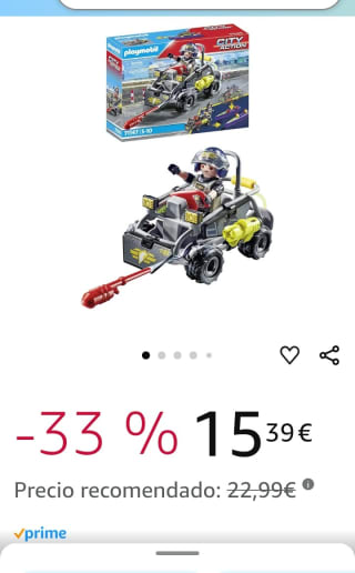 Playmobil City Action Fuerzas Especiales Quad por 15,39€.