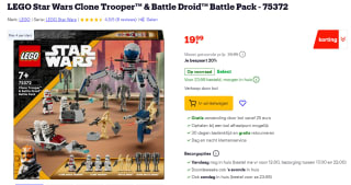 LEGO 75372 Star Wars Clone Trooper voor €19,99 bij Bol