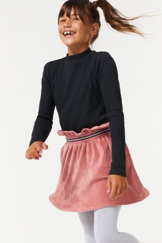 Meisjes Rib shirt voor €5 bij de Hema