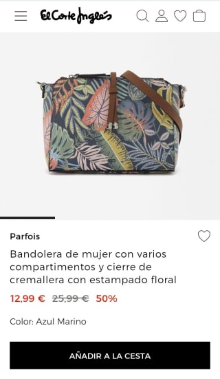 Bandolera de mujer Parfois por 12,99€.
