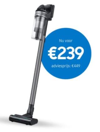 Samsung Jet 75E Pet Steelstofzuiger voor €239 via de ING