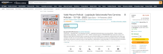 Livro: Vade Mecum Policial: Legislação Selecionada Para Carreiras Policiais - R$ 212