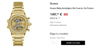 Reloj Analógico De Cuarzo. Guess Gs Fusion por 149.95€