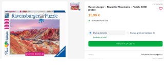Puzzle Ravensburger Montañas arcoíris, China 1000 piezas por 4.8€